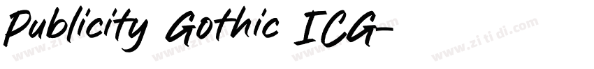 Publicity Gothic ICG字体转换